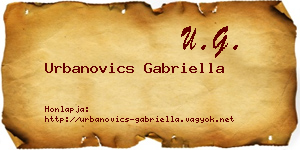 Urbanovics Gabriella névjegykártya
