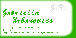 gabriella urbanovics business card